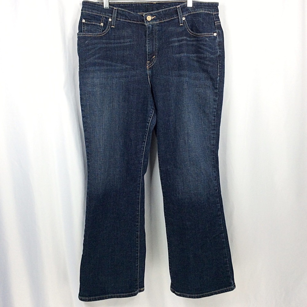 Levi's Women's High Rise Bootcut Jeans Sie 18M Dark Wash Denim